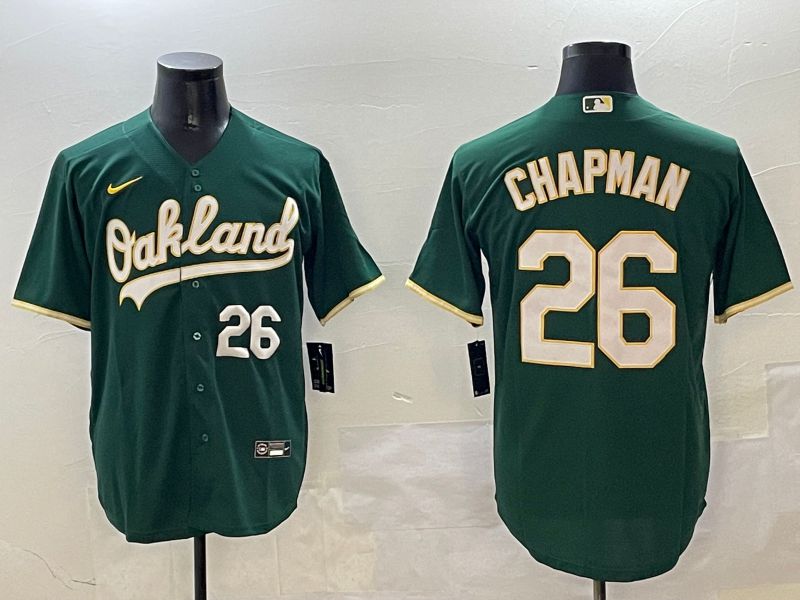 Men Oakland Athletics #26 Chapman Green Game 2025 Nike MLB Jersey style 2